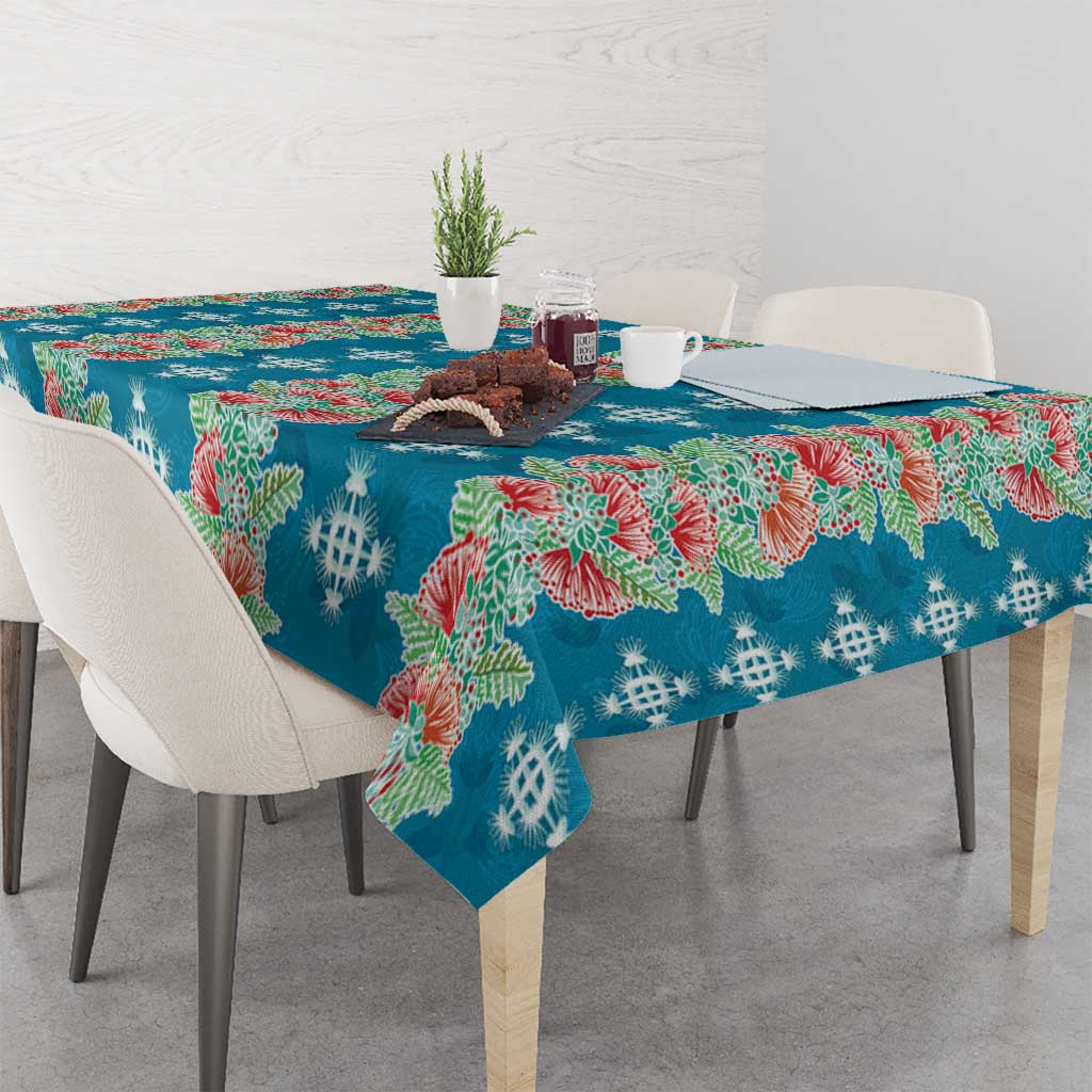 Hawaii Ohia Lehua Tablecloth Tropical Vibes Teal