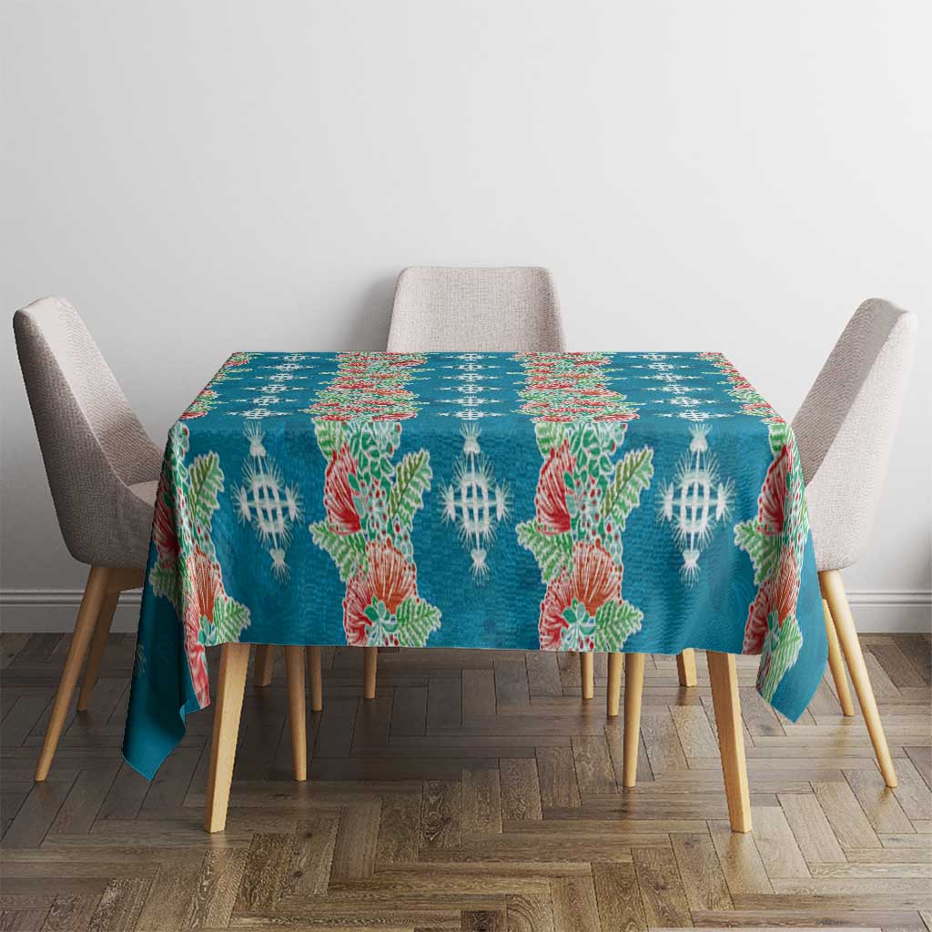 Hawaii Ohia Lehua Tablecloth Tropical Vibes Teal