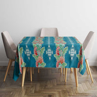 Hawaii Ohia Lehua Tablecloth Tropical Vibes Teal