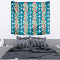 Hawaii Ohia Lehua Tapestry Tropical Vibes Teal