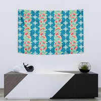 Hawaii Ohia Lehua Tapestry Tropical Vibes Teal