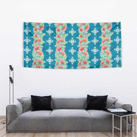 Hawaii Ohia Lehua Tapestry Tropical Vibes Teal