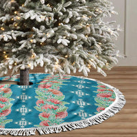 Hawaii Ohia Lehua Tree Skirt Tropical Vibes Teal