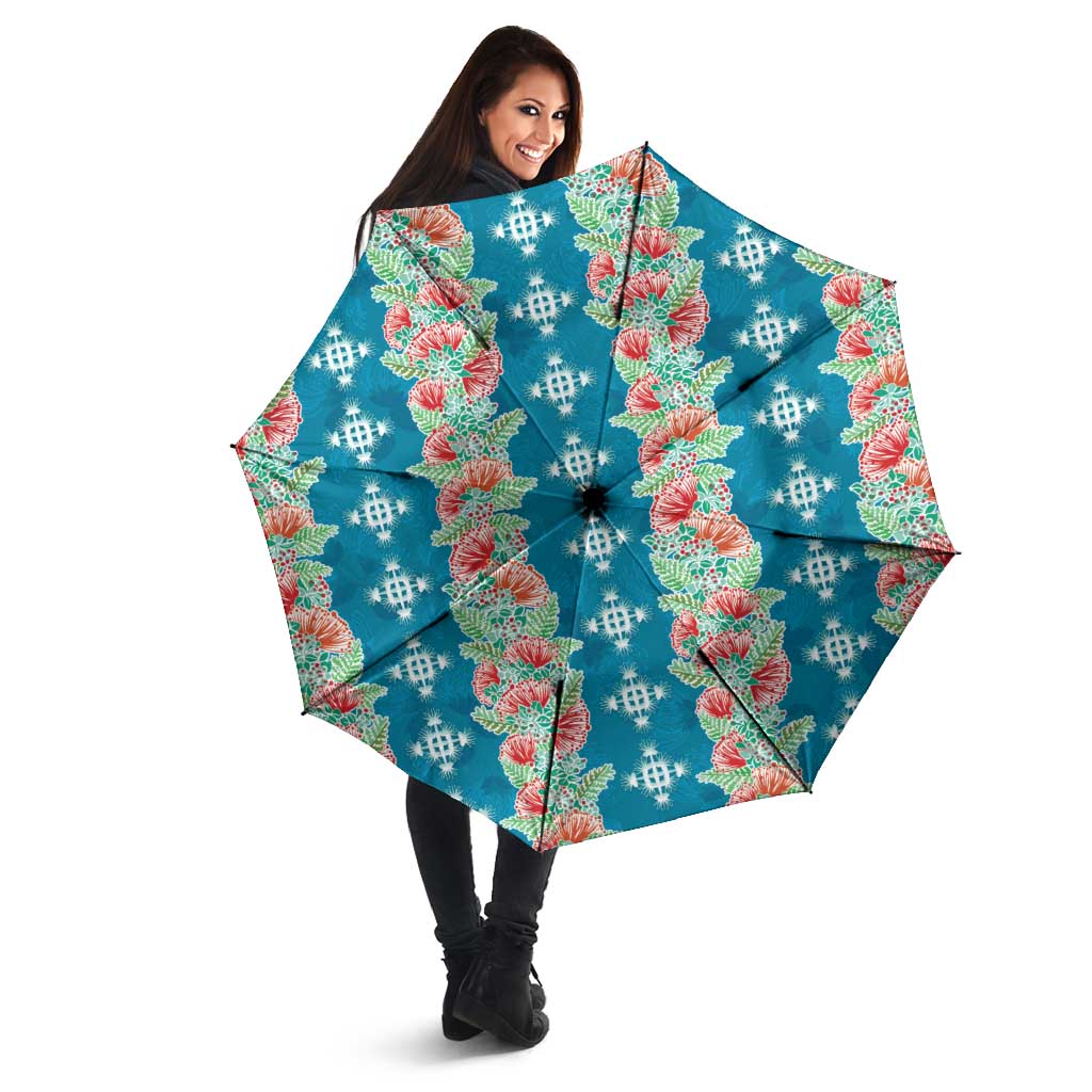 Hawaii Ohia Lehua Umbrella Tropical Vibes Teal LT05 - Polynesian Pride