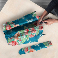 Hawaii Ohia Lehua Umbrella Tropical Vibes Teal LT05 - Polynesian Pride