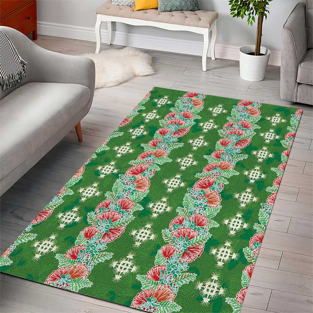Hawaii Ohia Lehua Area Rug Tropical Vibes Green
