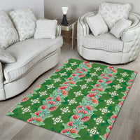 Hawaii Ohia Lehua Area Rug Tropical Vibes Green