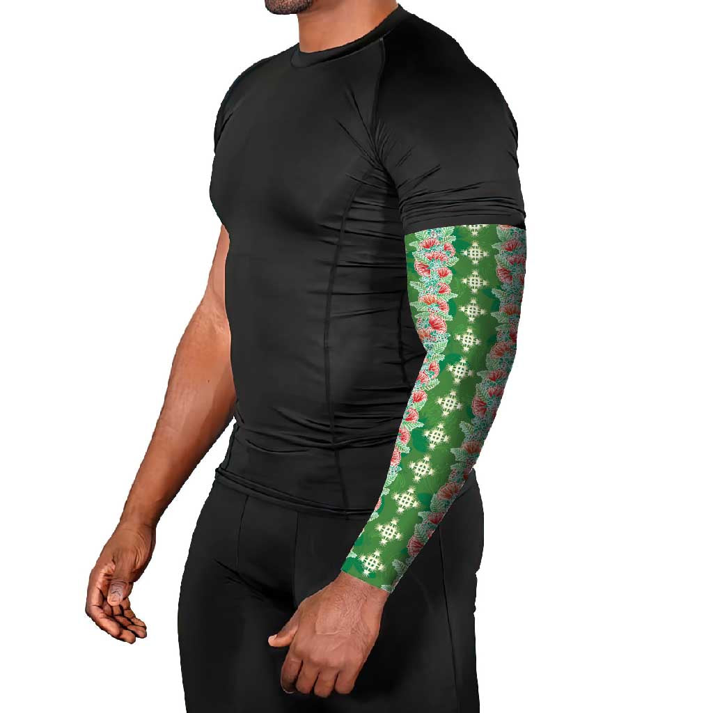 Hawaii Ohia Lehua Arm Sleeves Tropical Vibes Green