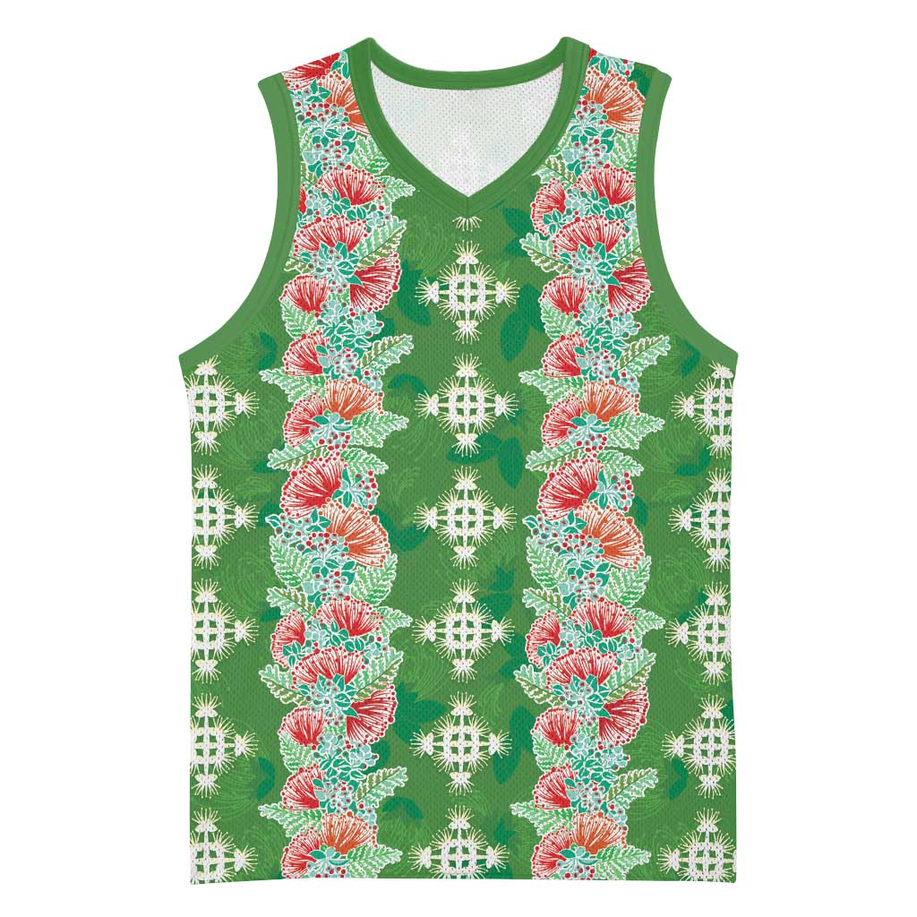 Hawaii Ohia Lehua Basketball Jersey Tropical Vibes Green LT05 Unisex Green - Polynesian Pride