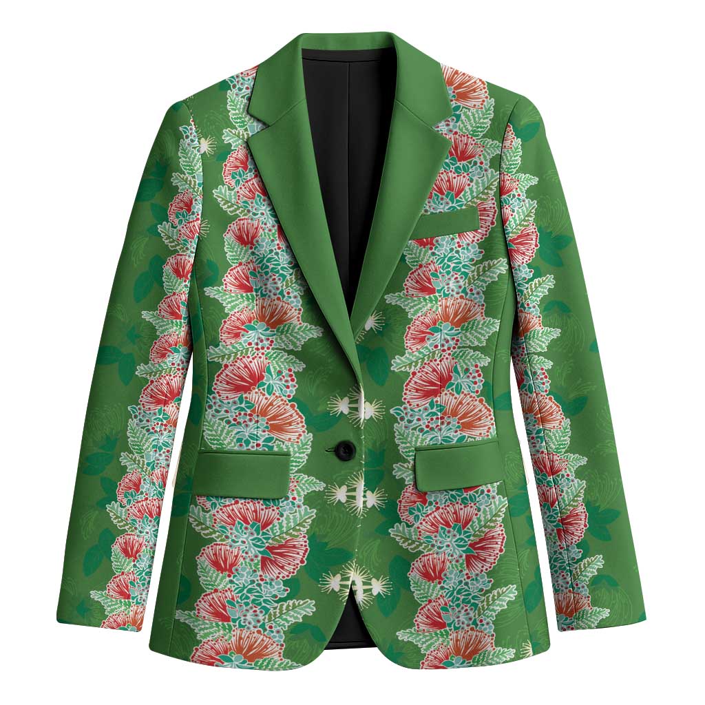 Hawaii Ohia Lehua Blazer Tropical Vibes Green