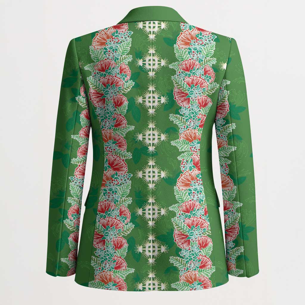 Hawaii Ohia Lehua Blazer Tropical Vibes Green