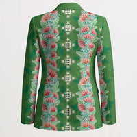 Hawaii Ohia Lehua Blazer Tropical Vibes Green