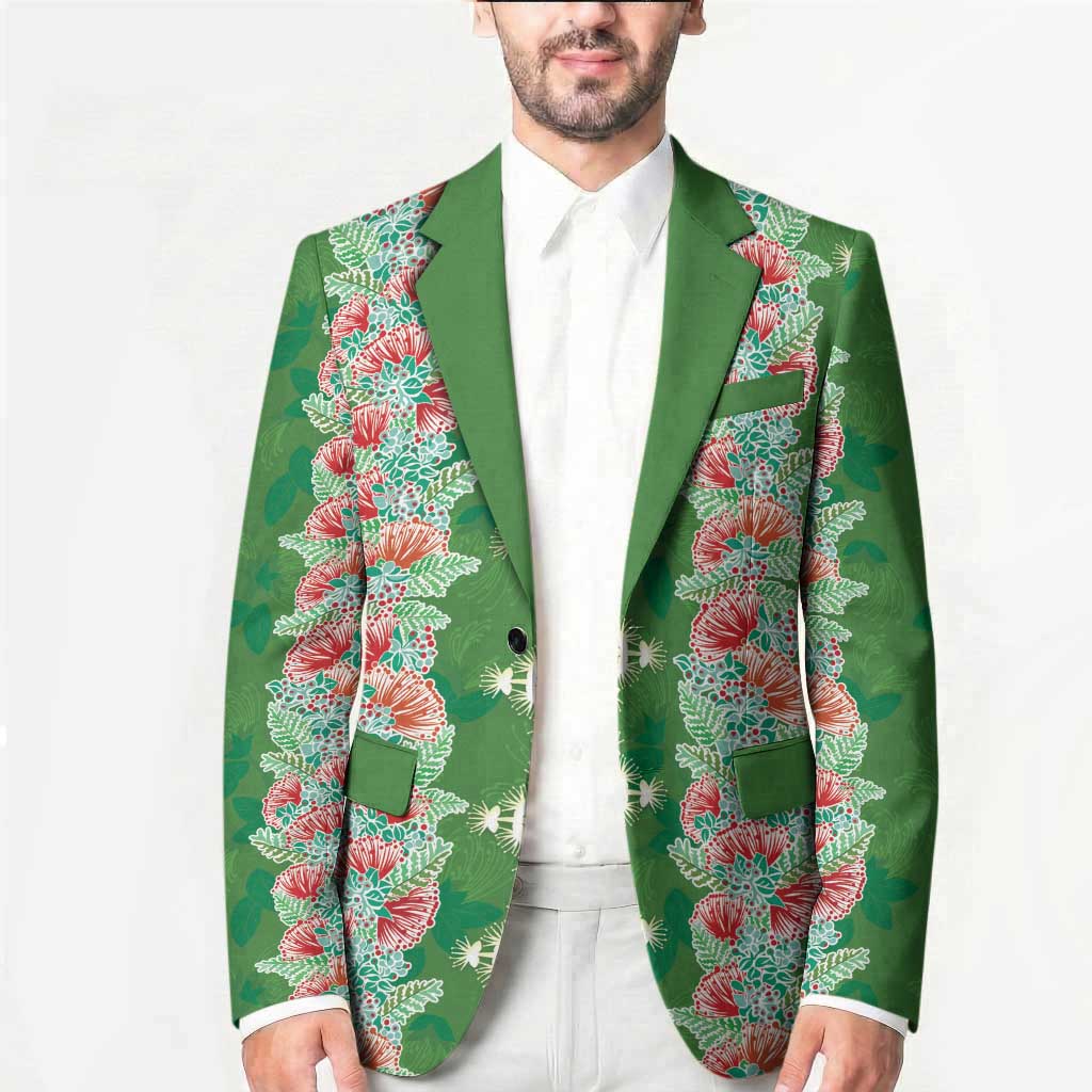 Hawaii Ohia Lehua Blazer Tropical Vibes Green