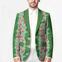 Hawaii Ohia Lehua Blazer Tropical Vibes Green
