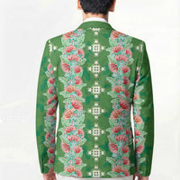 Hawaii Ohia Lehua Blazer Tropical Vibes Green