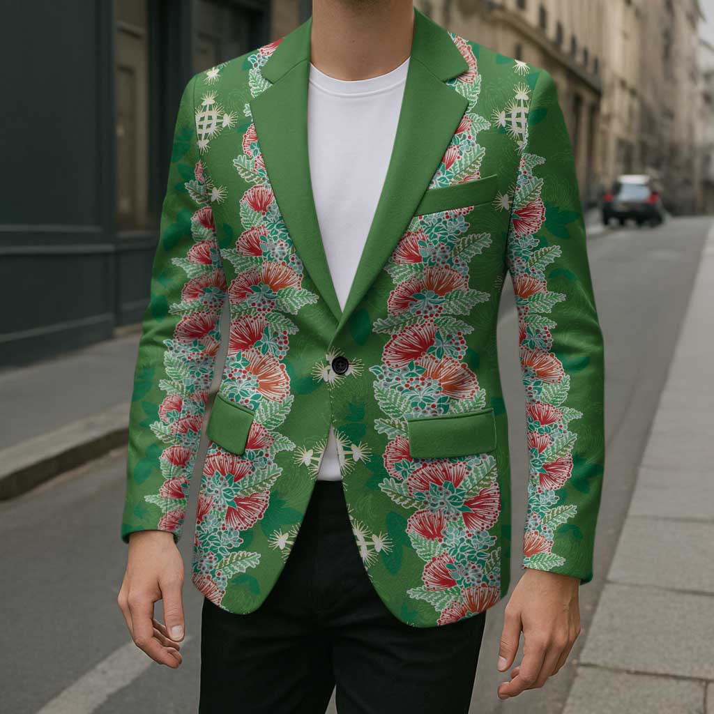 Hawaii Ohia Lehua Blazer Tropical Vibes Green