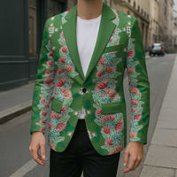 Hawaii Ohia Lehua Blazer Tropical Vibes Green