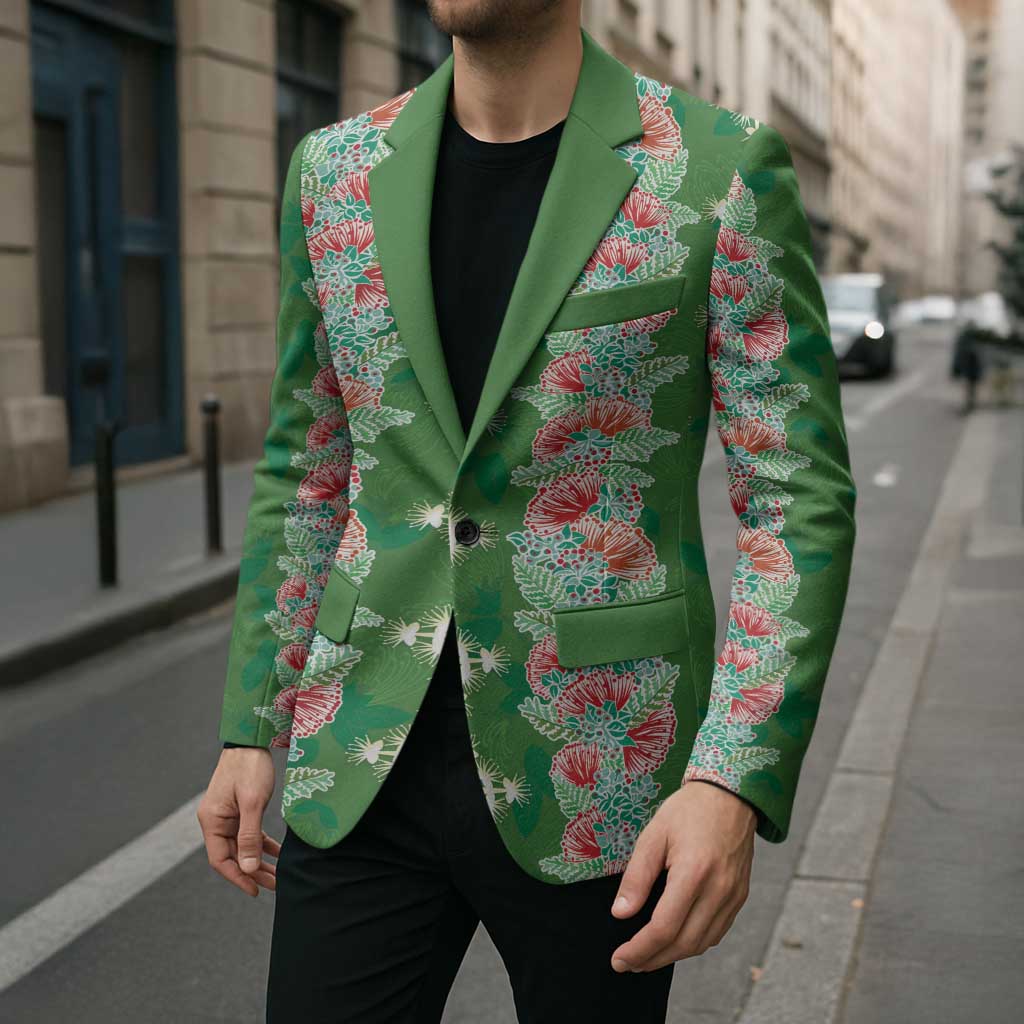 Hawaii Ohia Lehua Blazer Tropical Vibes Green