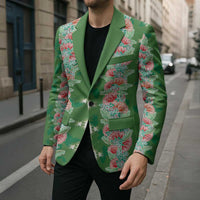 Hawaii Ohia Lehua Blazer Tropical Vibes Green
