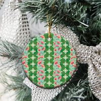 Hawaii Ohia Lehua Ceramic Ornament Tropical Vibes Green