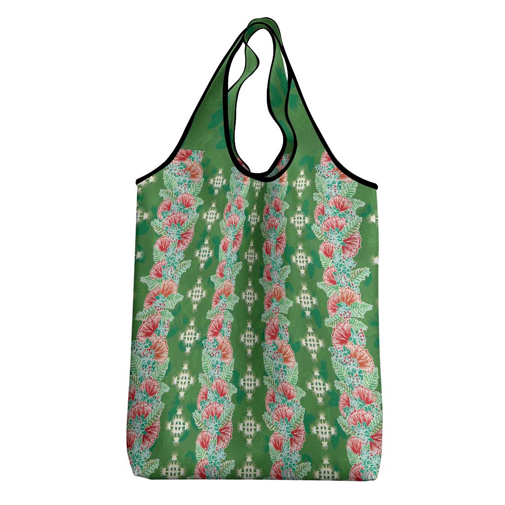 Hawaii Ohia Lehua Grocery Bag Tropical Vibes Green