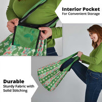 Hawaii Ohia Lehua Grocery Bag Tropical Vibes Green