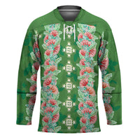 Hawaii Ohia Lehua Hockey Jersey Tropical Vibes Green