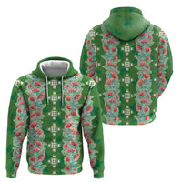 Hawaii Ohia Lehua Hoodie Tropical Vibes Green