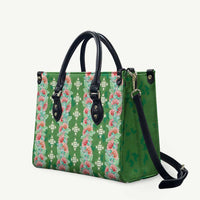Hawaii Ohia Lehua Leather Bag Tropical Vibes Green