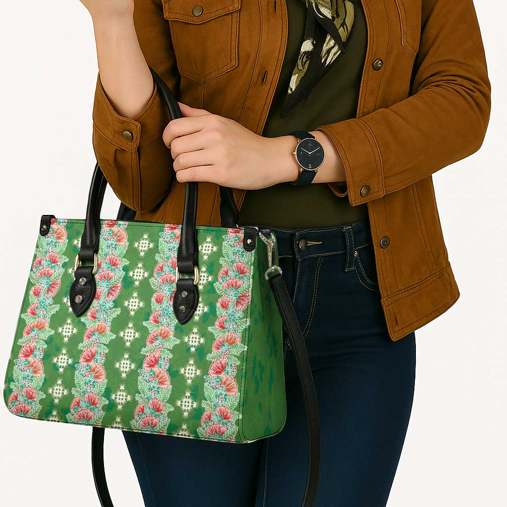 Hawaii Ohia Lehua Leather Bag Tropical Vibes Green