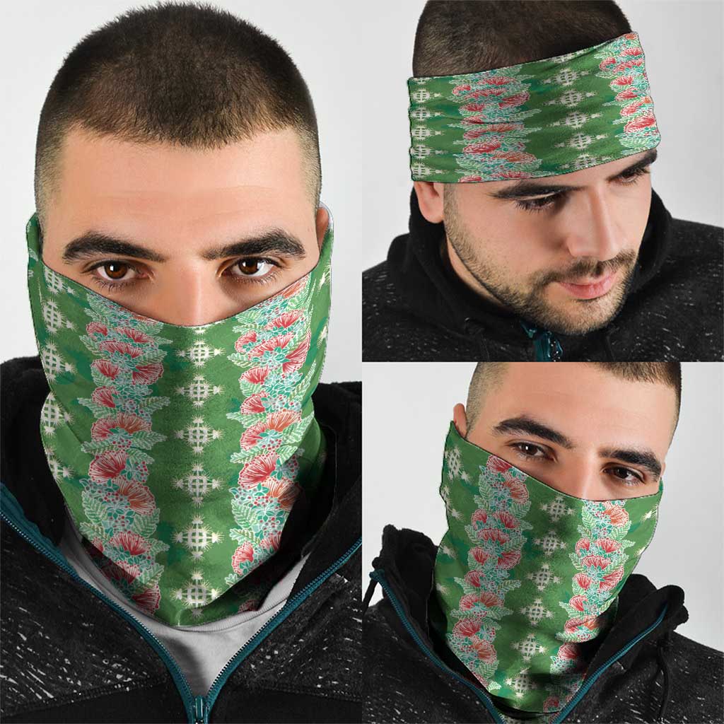 Hawaii Ohia Lehua Neck Gaiter Tropical Vibes Green