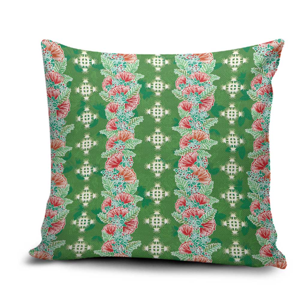 Hawaii Ohia Lehua Pillow Cover Tropical Vibes Green