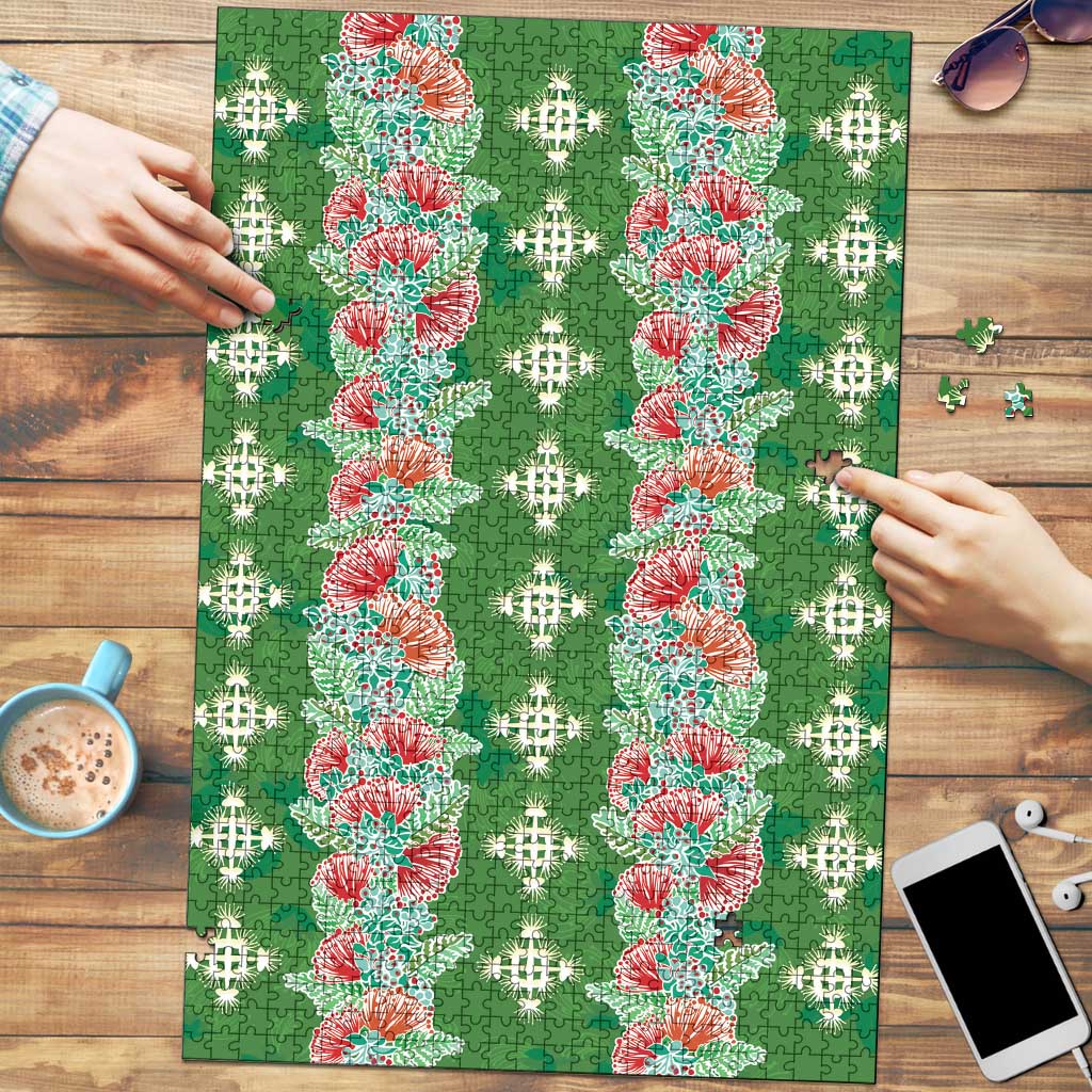 Hawaii Ohia Lehua Puzzle Tropical Vibes Green