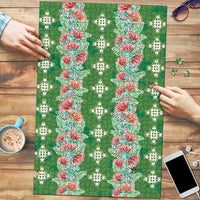 Hawaii Ohia Lehua Puzzle Tropical Vibes Green