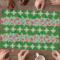 Hawaii Ohia Lehua Puzzle Tropical Vibes Green