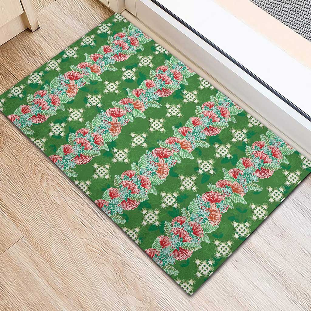 Hawaii Ohia Lehua Rubber Doormat Tropical Vibes Green LT05 - Polynesian Pride