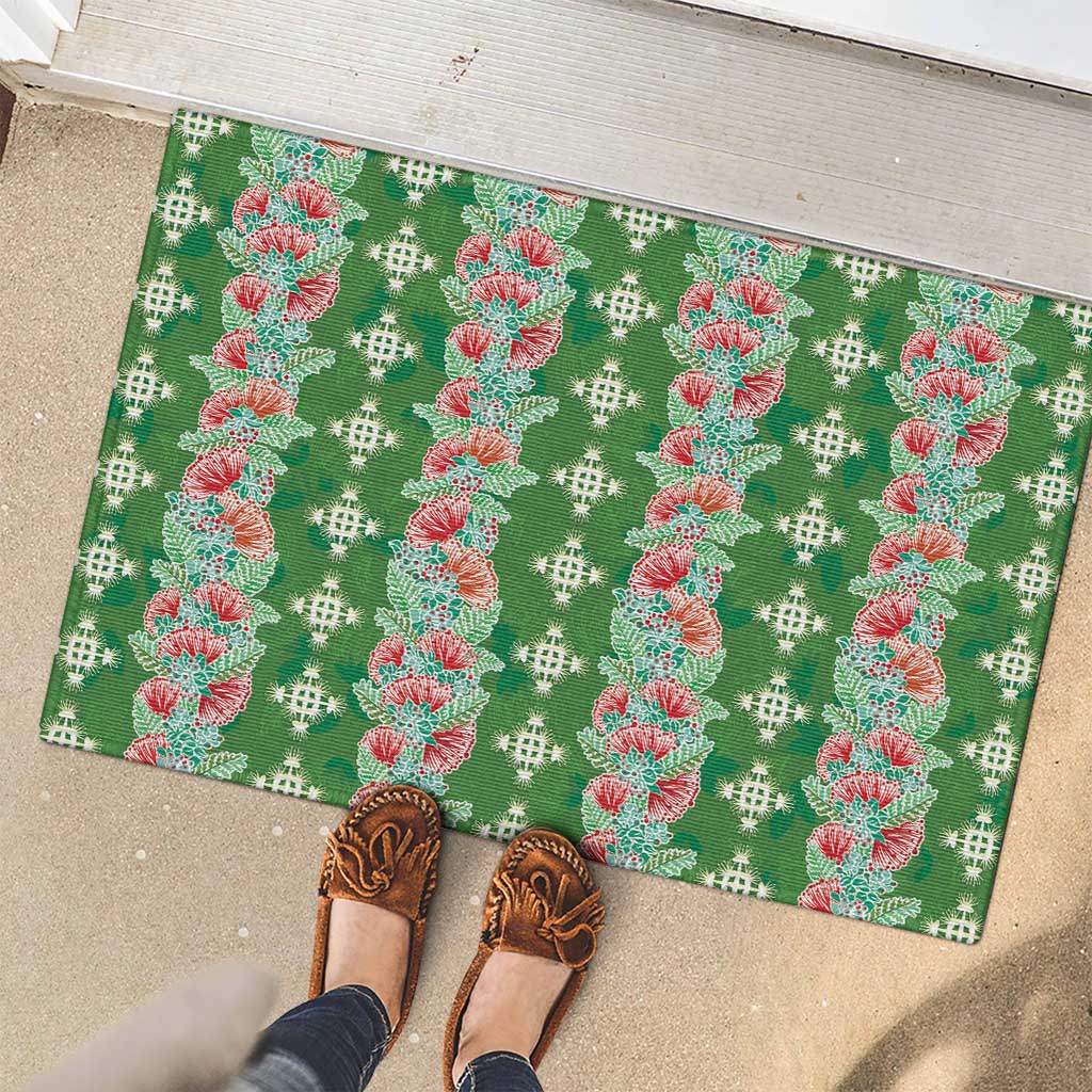Hawaii Ohia Lehua Rubber Doormat Tropical Vibes Green LT05 - Polynesian Pride