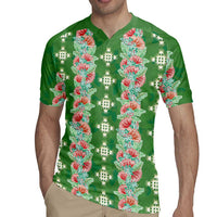 Hawaii Ohia Lehua Rugby Jersey Tropical Vibes Green