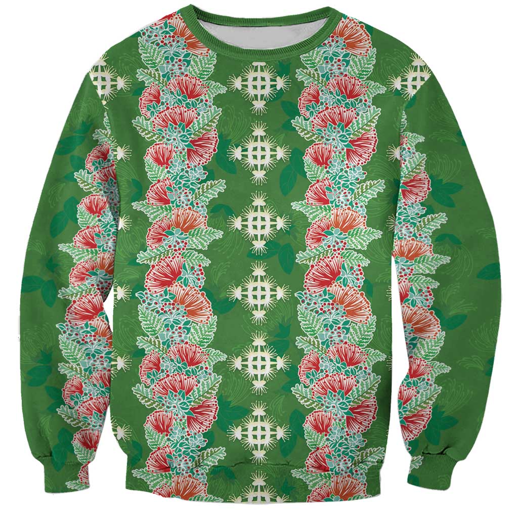 Hawaii Ohia Lehua Sweatshirt Tropical Vibes Green