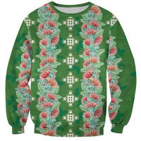 Hawaii Ohia Lehua Sweatshirt Tropical Vibes Green
