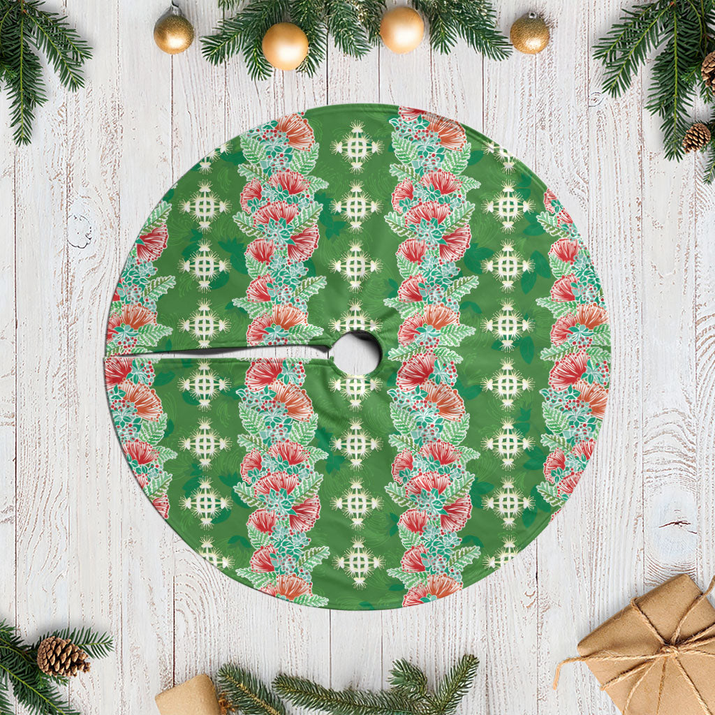 Hawaii Ohia Lehua Tree Skirt Tropical Vibes Green