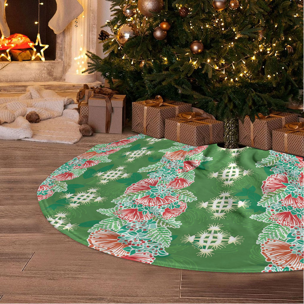 Hawaii Ohia Lehua Tree Skirt Tropical Vibes Green