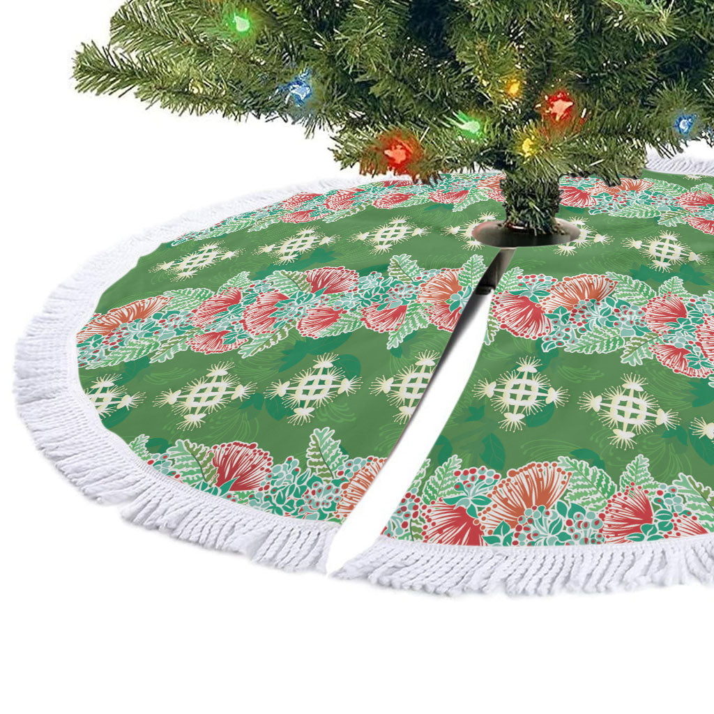 Hawaii Ohia Lehua Tree Skirt Tropical Vibes Green