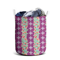 Hawaii Ohia Lehua Laundry Basket Tropical Vibes Fuchsia