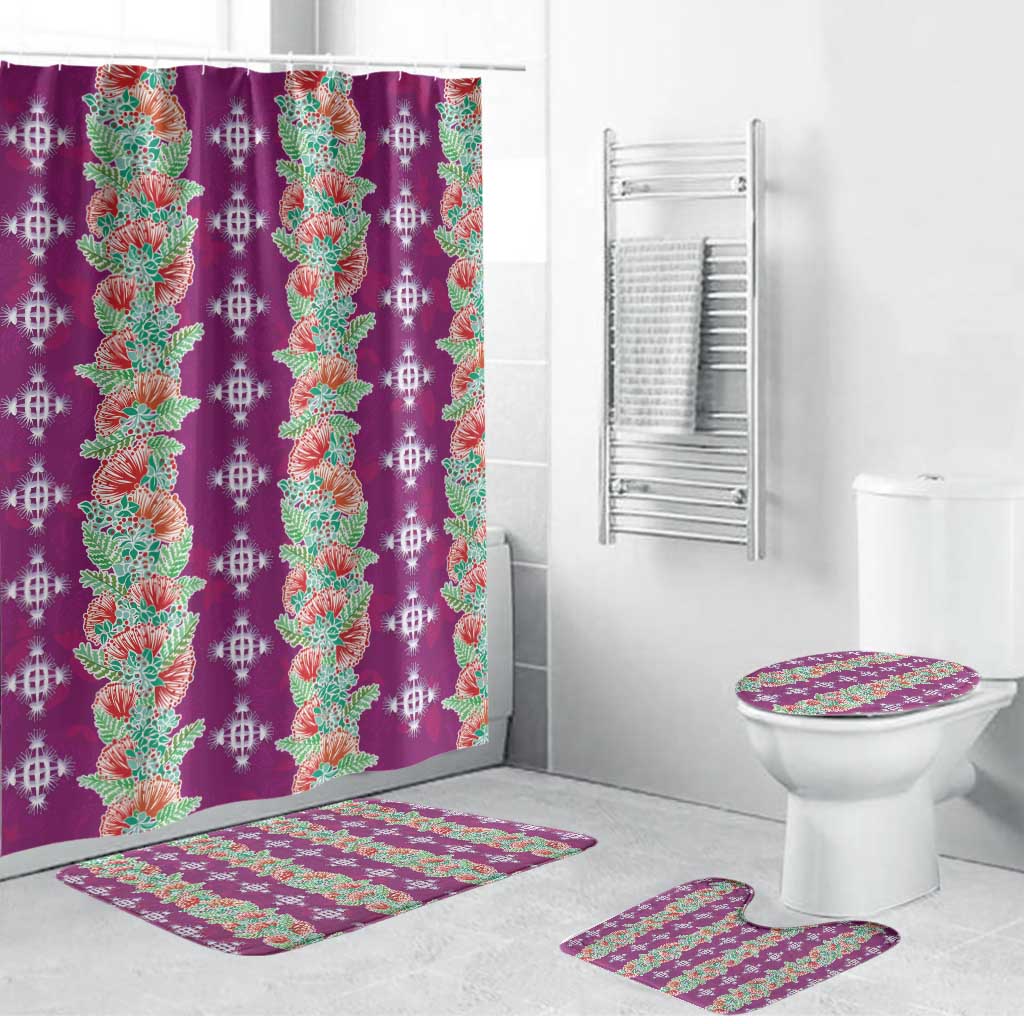 Hawaii Ohia Lehua Bathroom Set Tropical Vibes Fuchsia