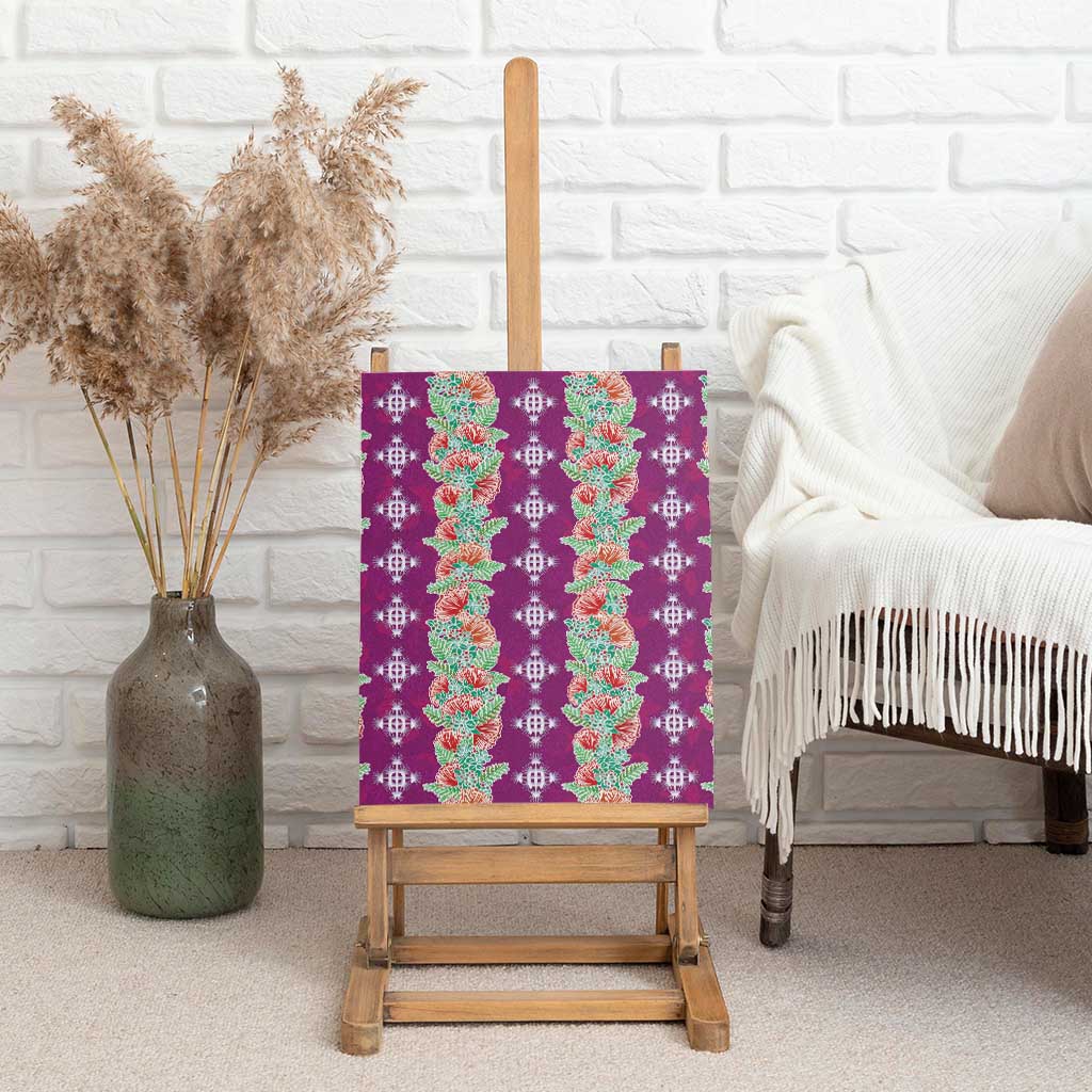 Hawaii Ohia Lehua Canvas Wall Art Tropical Vibes Fuchsia