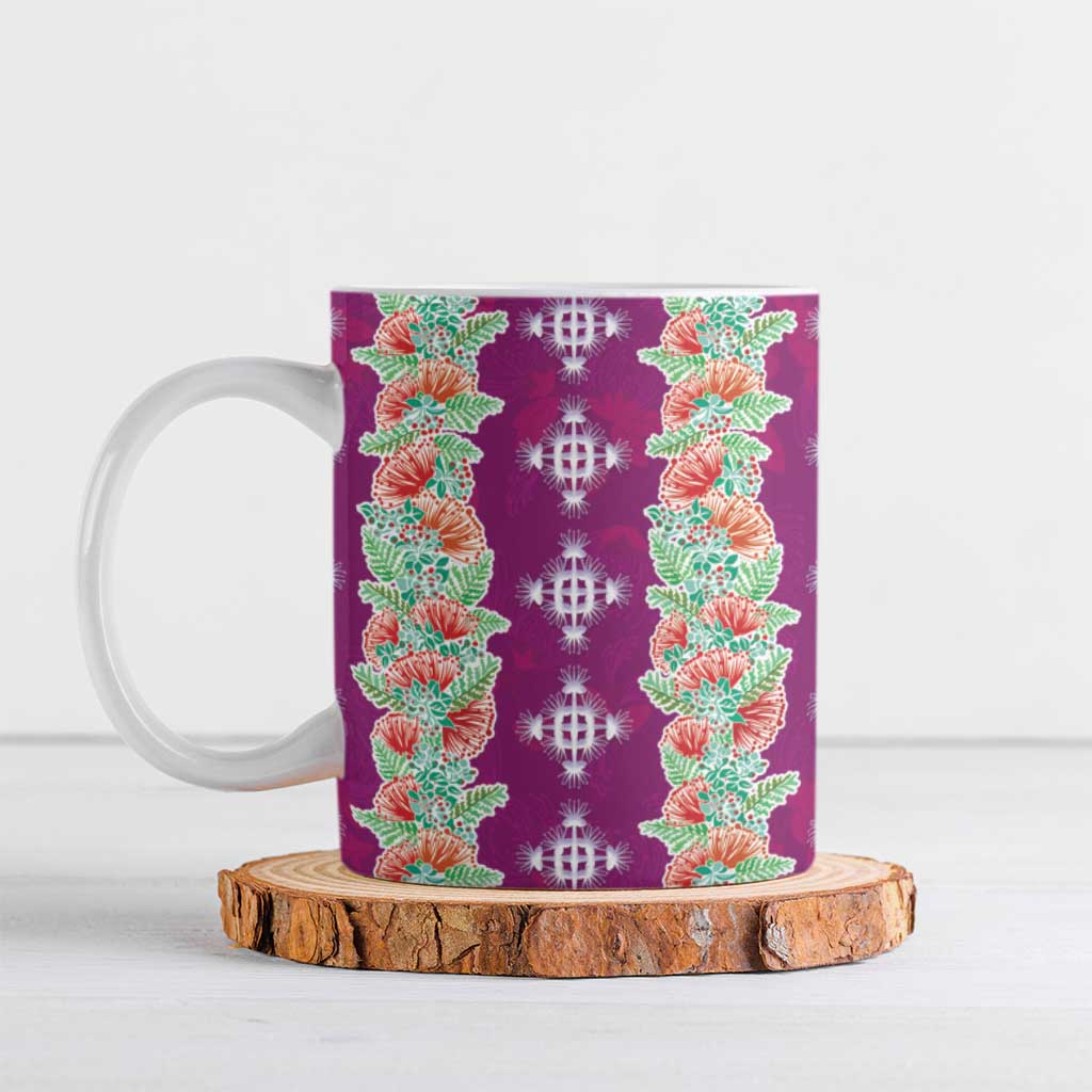 Hawaii Ohia Lehua Ceramic Mug Tropical Vibes Fuchsia LT05 Fuchsia - Polynesian Pride