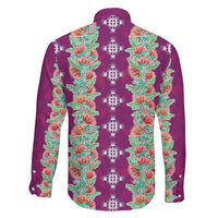 Hawaii Ohia Lehua Family Matching Summer Maxi Dress and Hawaiian Shirt Tropical Vibes Fuchsia LT05 - Polynesian Pride