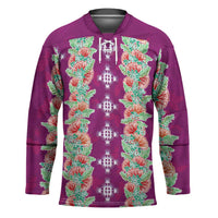 Hawaii Ohia Lehua Hockey Jersey Tropical Vibes Fuchsia LT05 Unisex Fuchsia - Polynesian Pride