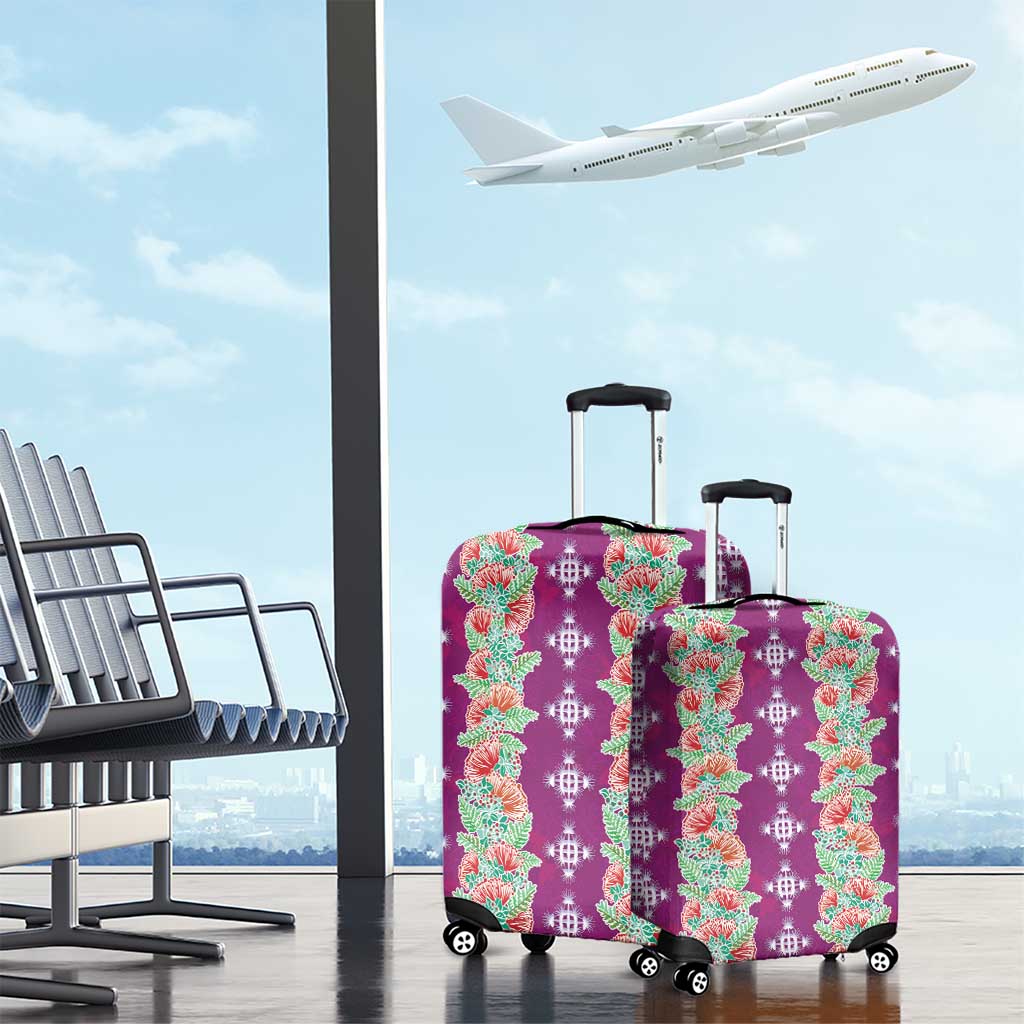 Hawaii Ohia Lehua Luggage Cover Tropical Vibes Fuchsia